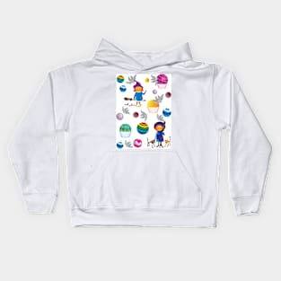 Witch Candy Bats Kids Hoodie